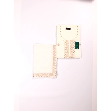 THREADWORK RAYON SALWAR SUITS (#N204- WHITE)-WHITE-2
