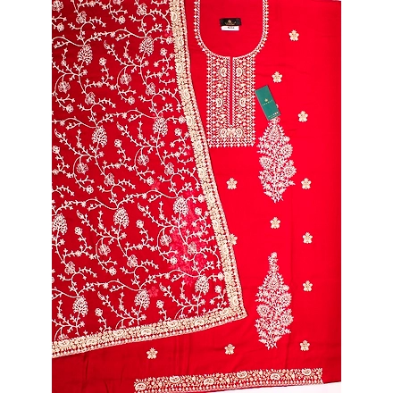 THREADWORK RAYON SALWAR SUITS( #N204 -MEHROON )-11946816