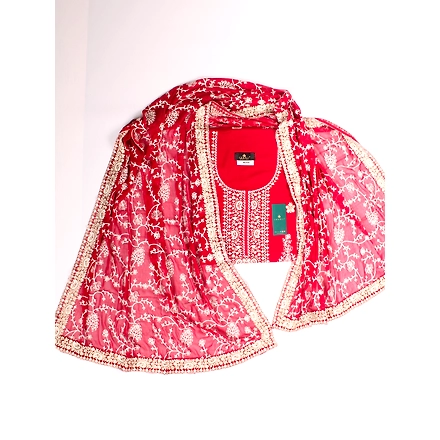 THREADWORK RAYON SALWAR SUITS( #N204 -MEHROON )-2