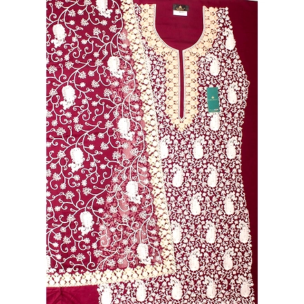 THREADWORK RAYON SALWAR SUITS( #N205-MAGENTA )-11946828