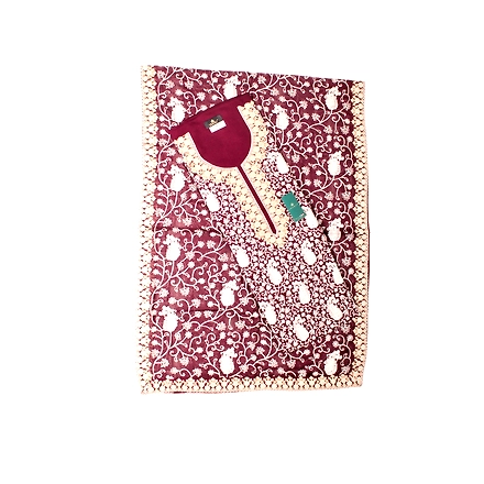THREADWORK RAYON SALWAR SUITS( #N205-MAGENTA )-MAGENTA-1
