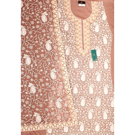 THREADWORK RAYON SALWAR SUITS( #N205-BEIGE )-11946838