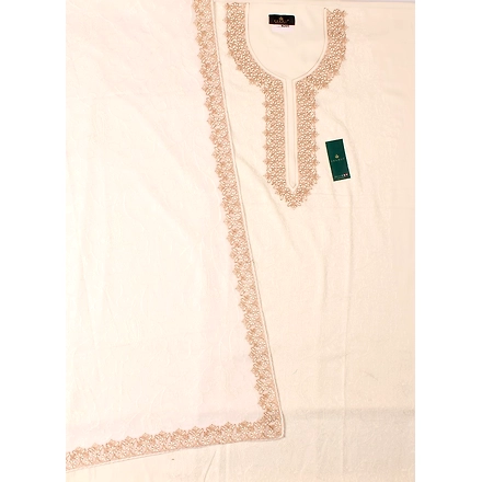 THREADWORK RAYON SALWAR SUITS( #N205-WHITE )-11946848