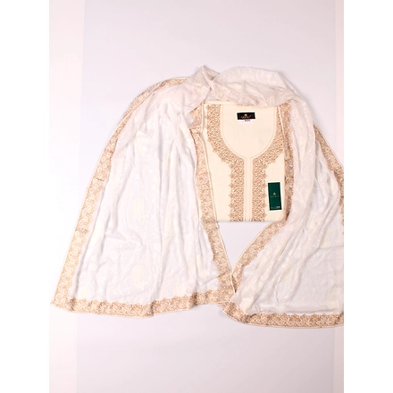 THREADWORK RAYON SALWAR SUITS( #N205-WHITE )-WHITE-2