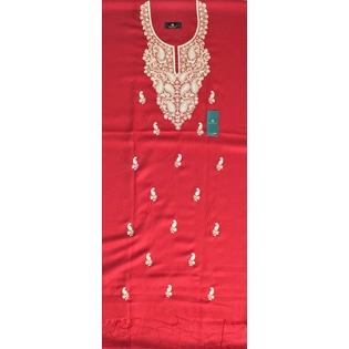 CASMIR Women Pashmina Kashmiri TILLA/ZARI Embroidery WORK SALWAR SUIT(# J501-MAROON)