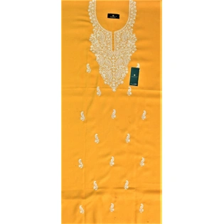 CASMIR Women Pashmina Kashmiri TILLA/ZARI Embroidery WORK SALWAR SUIT(#J501 -MUSTARD)