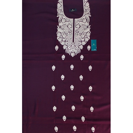 CASMIR Women Pashmina Kashmiri TILLA/ZARI Embroidery WORK SALWAR SUIT(# J502-MAGENTA)-12089622