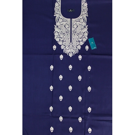CASMIR Women Pashmina Kashmiri TILLA/ZARI Embroidery WORK SALWAR SUIT(# J502-BLUE)-12089628