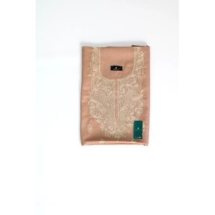 CASMIR Women Pashmina Kashmiri TILLA/ZARI Embroidery WORK SALWAR SUIT(# J502-BEIGE)-1