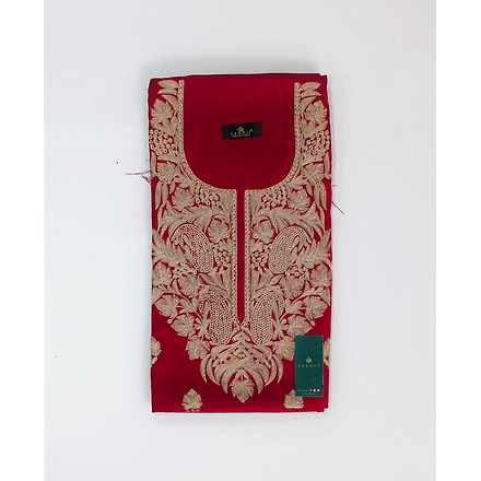 CASMIR Women Pashmina Kashmiri TILLA/ZARI Embroidery WORK SALWAR SUIT(# J502-MAROON)-1
