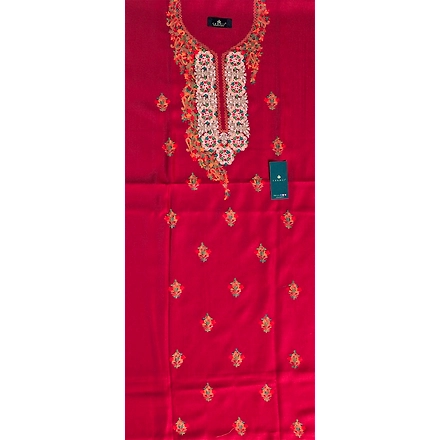 CASMIR Women Pashmina Kashmiri TILLA/ZARI Embroidery WORK SALWAR SUIT(#J601-MAROON)-12089716