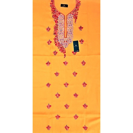 CASMIR Women Pashmina Kashmiri TILLA/ZARI Embroidery WORK SALWAR SUIT(#J601-MUSTARD)-12089718