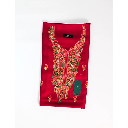 CASMIR Women Pashmina Kashmiri TILLA/ZARI Embroidery WORK SALWAR SUIT(#J602-MAROON)-1