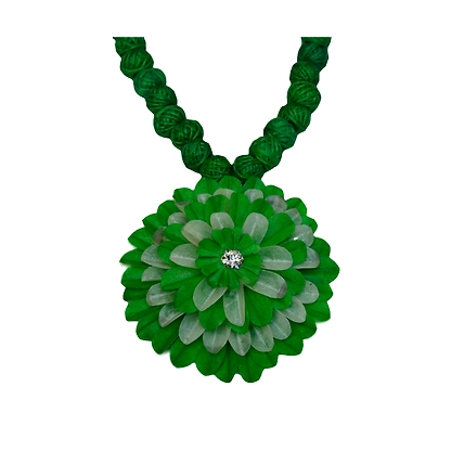 Kadam full top earring necklace set-GREEN-3