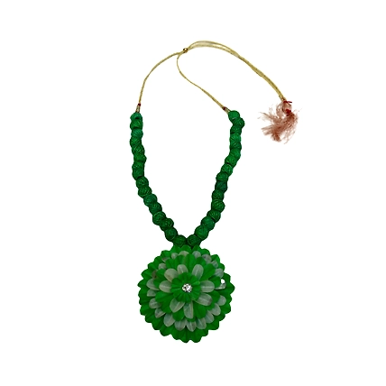 Kadam full top earring necklace set-GREEN-1