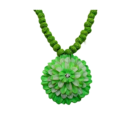 Kadam full top earring necklace set-LIGHT GREEN-3