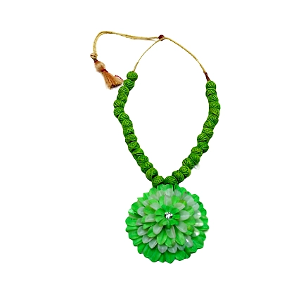 Kadam full top earring necklace set-LIGHT GREEN-2