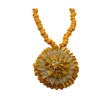Kadam full top earring necklace set-YELLOW-3