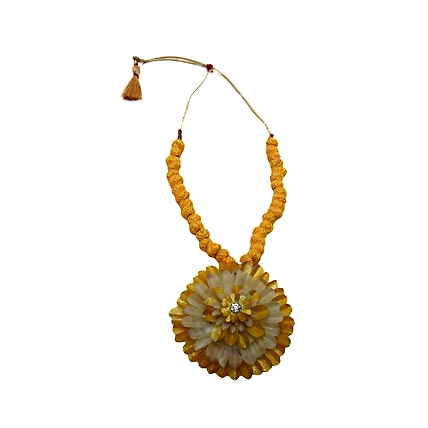 Kadam full top earring necklace set-YELLOW-1