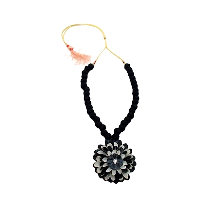 Kadam full top earring necklace set-BLACK-2
