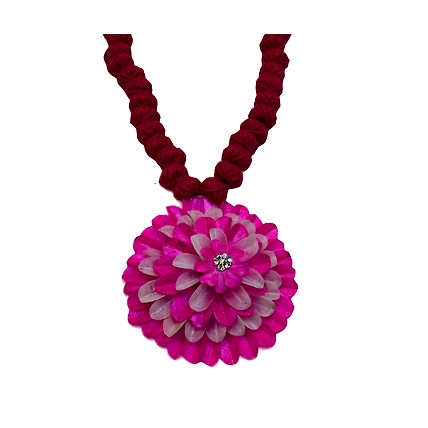 Kadam full top earring necklace set-DEEP PINK-3