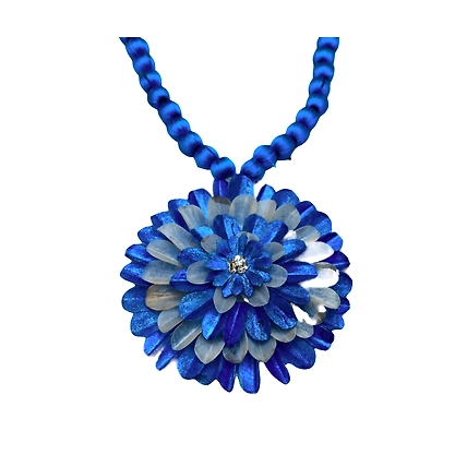 Kadam full top earring necklace set-NAVY BLUE-3