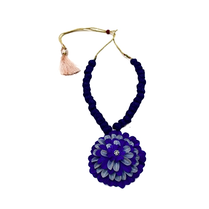 Kadam full top earring necklace set-BLUE-2