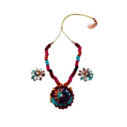 Kadam full top earring necklace set-PUSPITAHANDICRAFTPRODUCTPHP-52