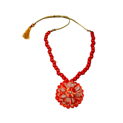 Kadam full top earring necklace set-ORANGE-2