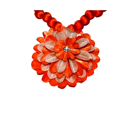 Kadam full top earring necklace set-ORANGE-4