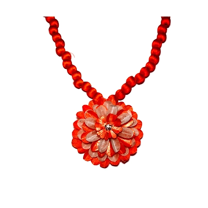 Kadam full top earring necklace set-ORANGE-3