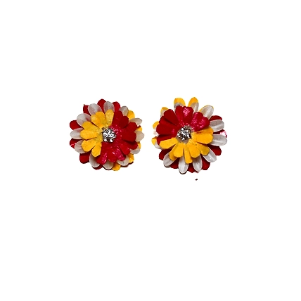 Kadam full top earring necklace set-YELLOW &amp; MAROON-1