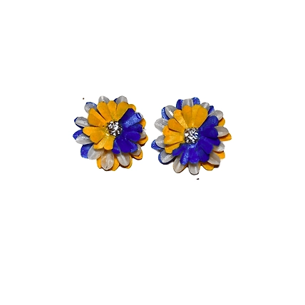 Kadam full top earring necklace set-BLUE &amp; YELLOW-1