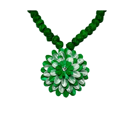 Kadam full top earring necklace set-DEEP GREEN-3