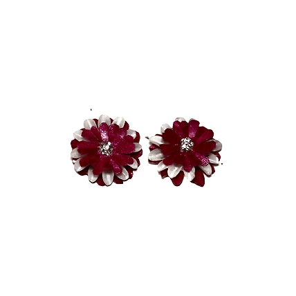 Kadam full top earring necklace set-MAROON-1