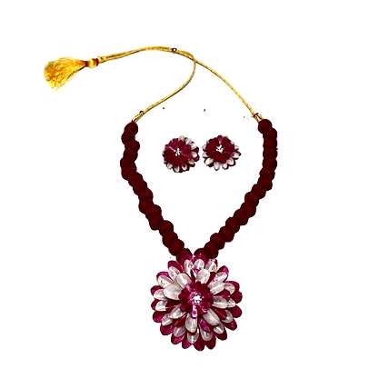 Kadam full top earring necklace set-PUSPITAHANDICRAFTPRODUCTPHP-59