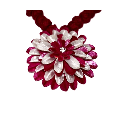 Kadam full top earring necklace set-MAROON-3
