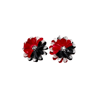 Kadam full top earring necklace set-MAROON &amp; BLACK-1