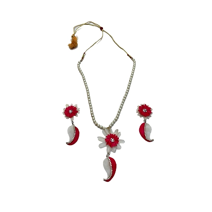 Mango pattern earring necklace set-PUSPITAHANDICRAFTPRODUCTPHP-63