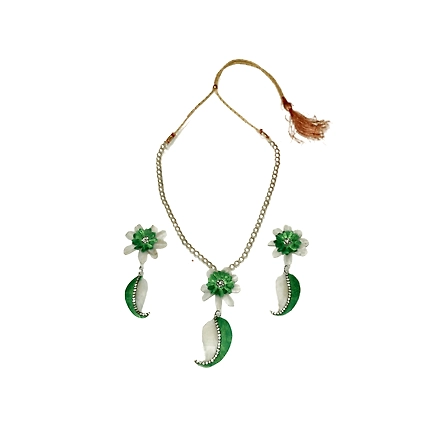 Mango pattern earring necklace set-PUSPITAHANDICRAFTPRODUCTPHP-64