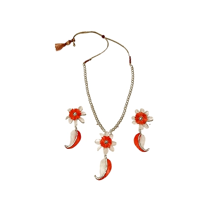 Mango pattern earring necklace set-PUSPITAHANDICRAFTPRODUCTPHP-67