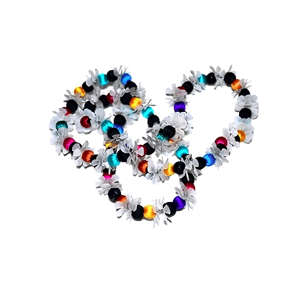 Multicolour long earring necklace set-MULTICOLOUR-3