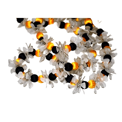Multicolour long earring necklace set-YELLOW &amp; BLACK-3