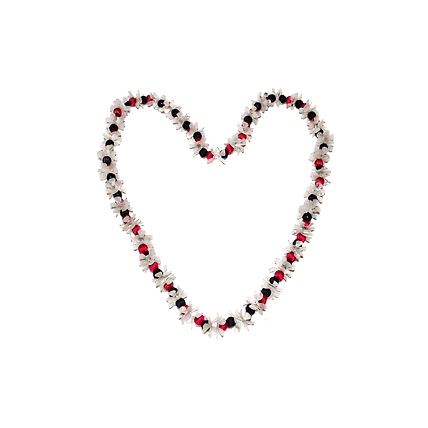 Multicolour long earring necklace set-MAROON &amp; BLACK-2