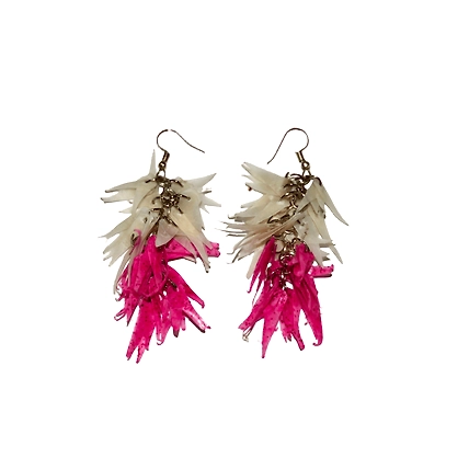 Jhuri Bhaja earring necklace set-PINK-1