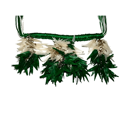 Jhuri Bhaja earring necklace set-GREEN-3