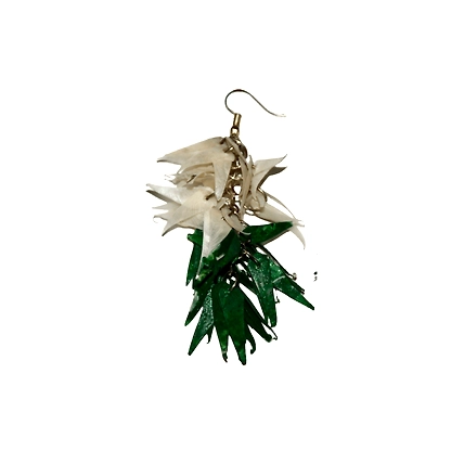 Jhuri Bhaja earring necklace set-GREEN-4