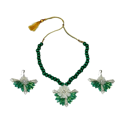 Jhalmudhi pattern earring necklace set-PUSPITAHANDICRAFTPRODUCTPHP551