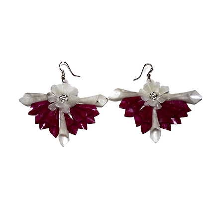 Jhalmudhi pattern earring necklace set-MAROON-2