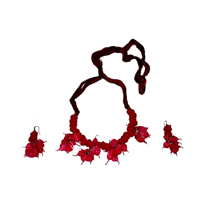 Leaves style earring necklace set-PUSPITAHANDICRAFTPRODUCTPHP-71
